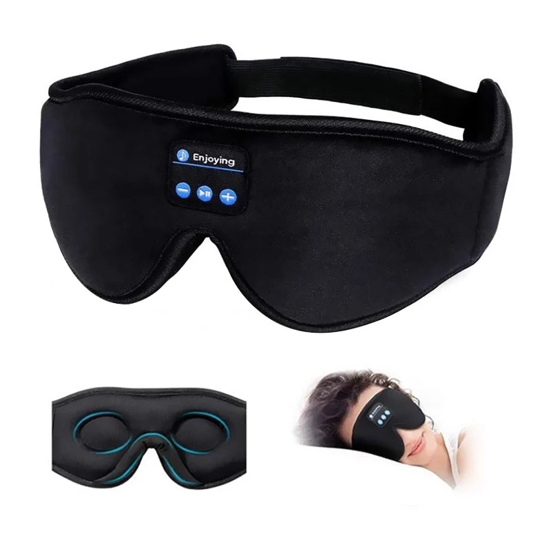 Bluetooth Sleeping Headphones Eye Mask Sleep Headphones Bluetooth Headband Soft Elastic Comfortable Wireless Music Earphones