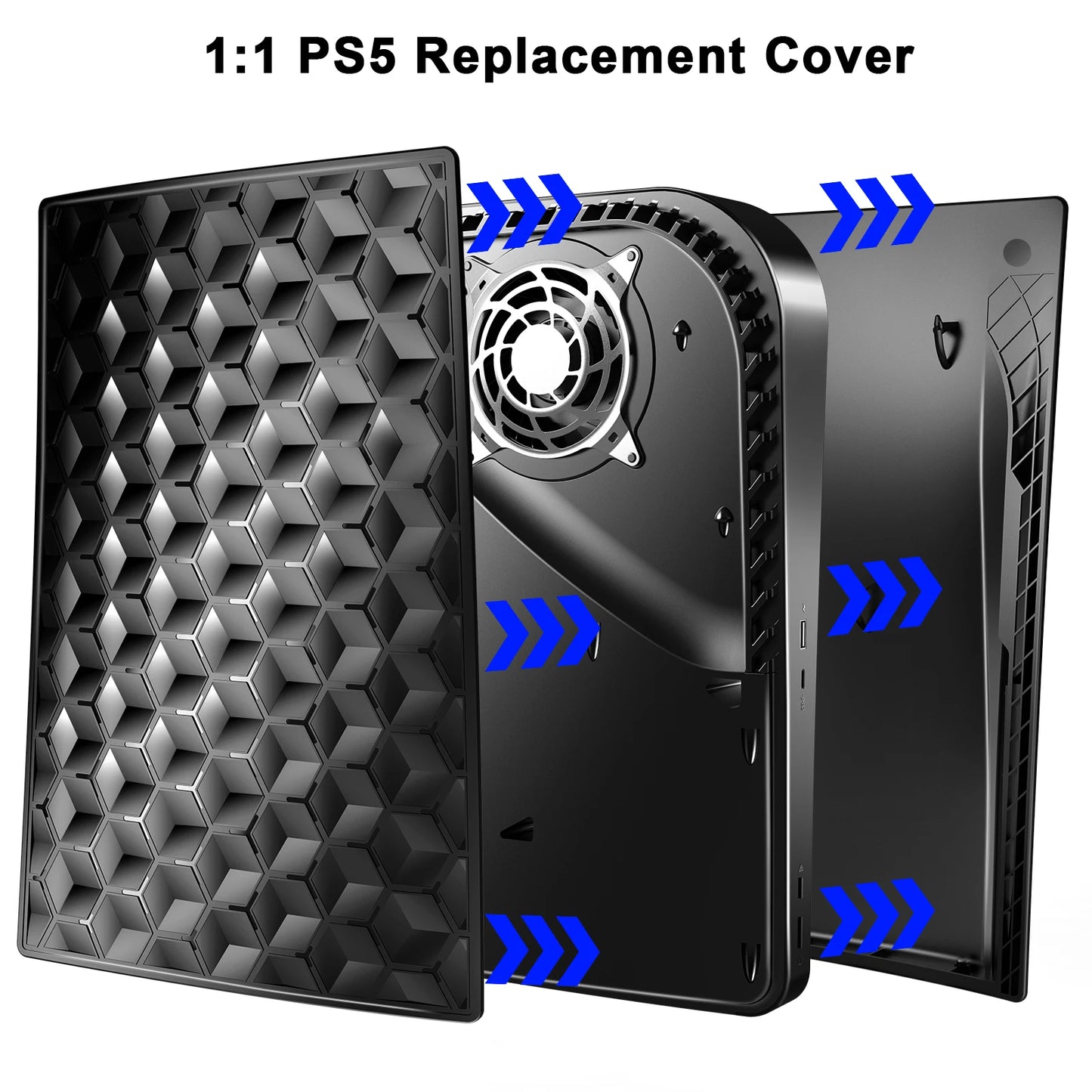 PS5 Plates for PS5 Accessories, Hard Shockproof Cover PS5 Skins Shell Panels for PS5 Console, Anti-Scratch Dustproof