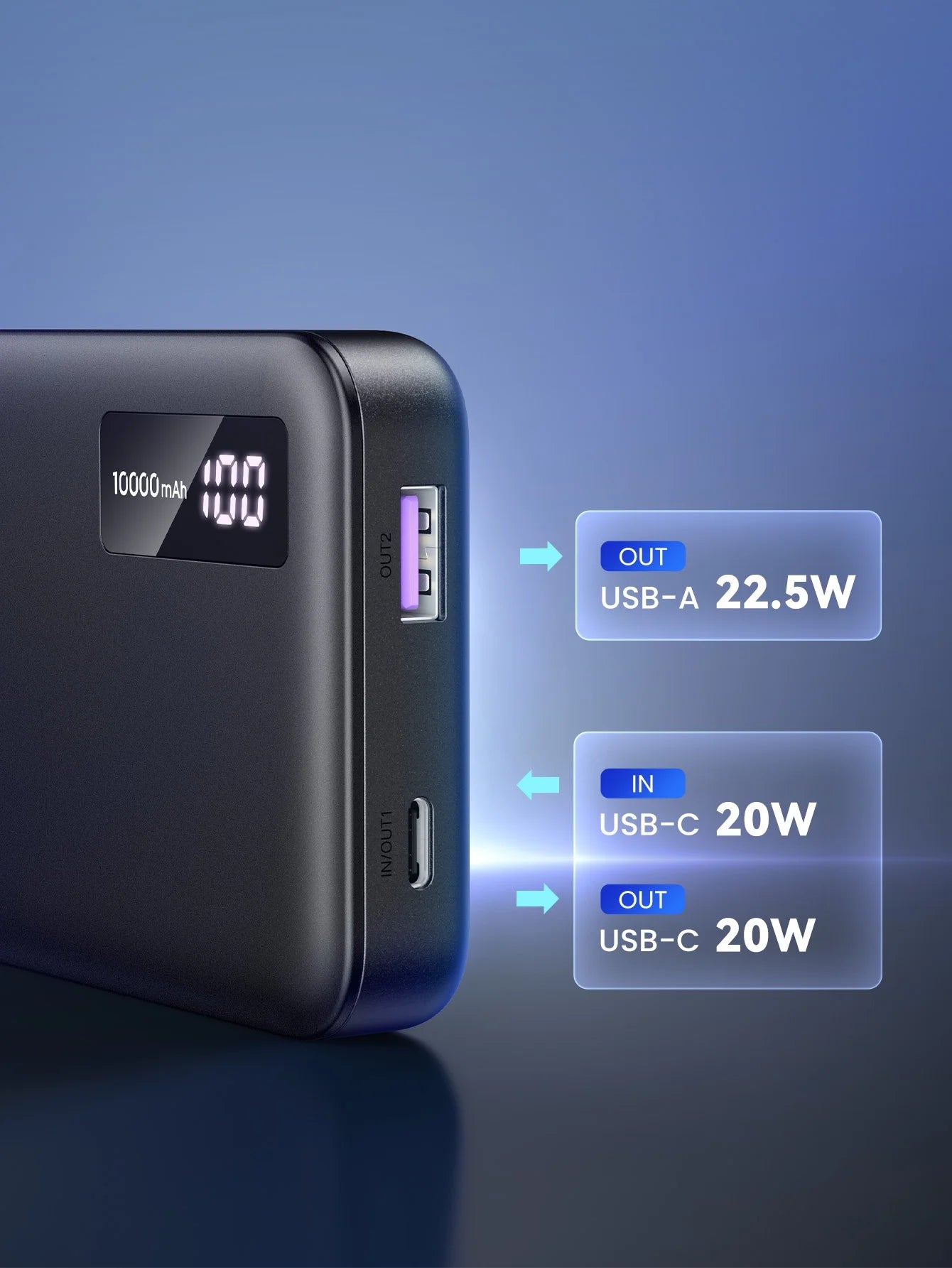 20000Mah Power Bank, 100W Fast Portable Charger for Iphone Laptop Tablet and More